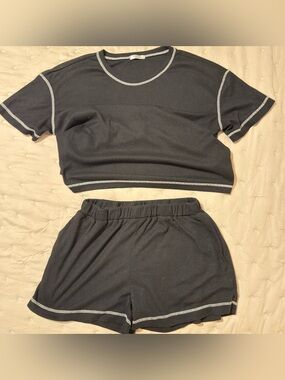 Black Waffle Lounge Set Size L